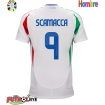 Camiseta Italia Gianluca Scamacca #9 Visitante Equipación Eurocopa 2024 manga corta